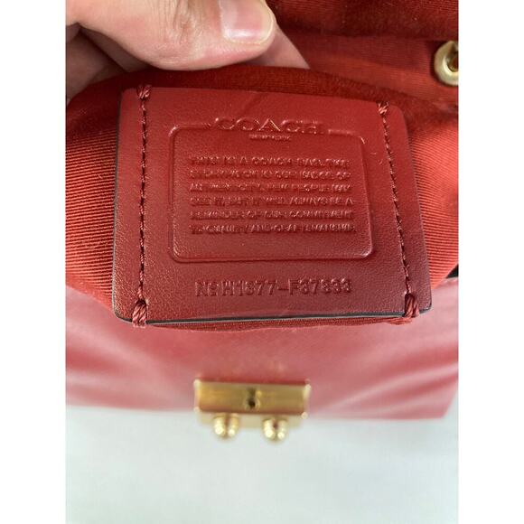 COACH F37833 SMALL RED PATTON LEATHER CROSSBODY BAG - Picture 16 of 16